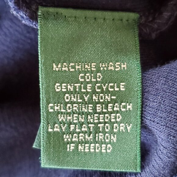 Ralph Lauren Sweater Womens M Knit Pullover Navy Blue Plaid Accent Toggle Button - Picture 12 of 12